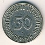 50 Pfennig Germany 1950 KM# 109.1. Uploaded by Granotius
